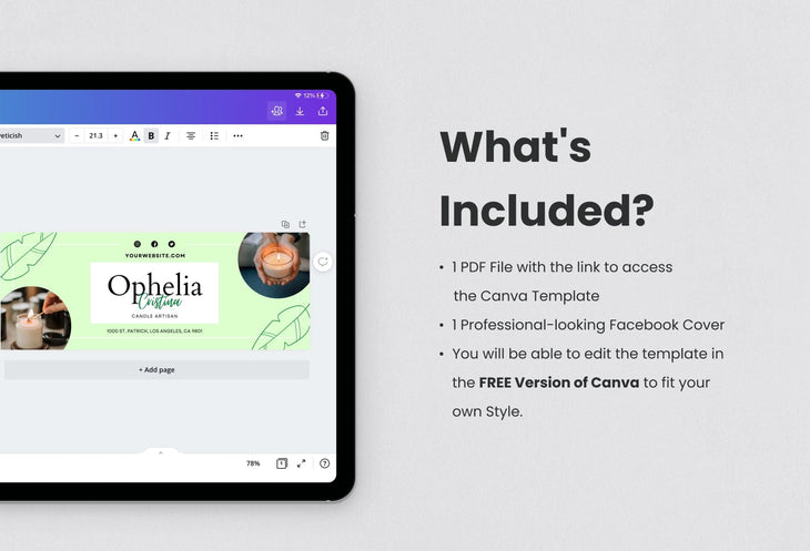 Ladystrategist Ophelia Facebook Cover Canva Template instagram canva templates social media templates etsy free canva templates
