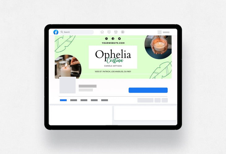 Ladystrategist Ophelia Facebook Cover Canva Template instagram canva templates social media templates etsy free canva templates