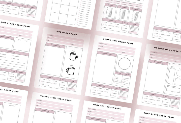 Ladystrategist Order Forms Canva Template Bundle instagram canva templates social media templates etsy free canva templates