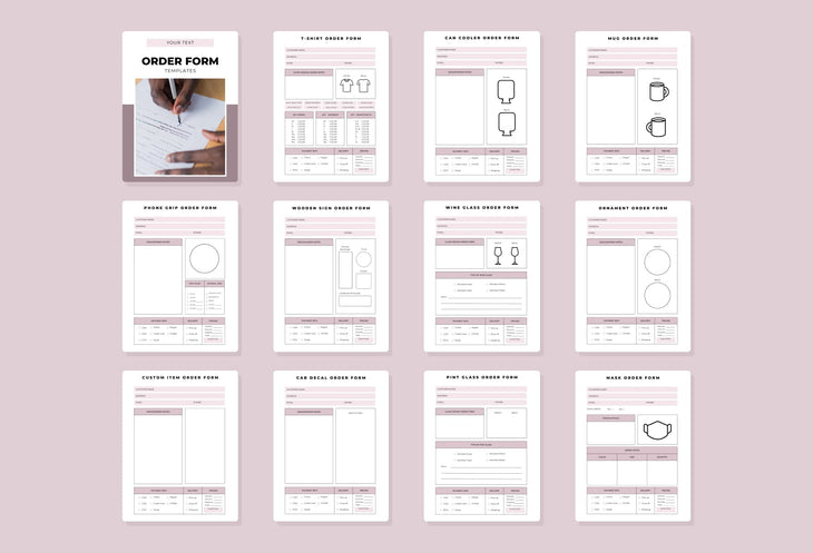 Ladystrategist Order Forms Canva Template Bundle instagram canva templates social media templates etsy free canva templates