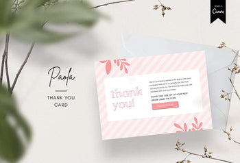Ladystrategist Paola Printable Thank You Card Packaging Insert Note Canva Template instagram canva templates social media templates etsy free canva templates