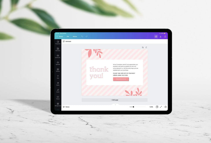 Ladystrategist Paola Printable Thank You Card Packaging Insert Note Canva Template instagram canva templates social media templates etsy free canva templates