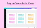 Ladystrategist Pastel Colors Manifestation Check Printable and Editable Canva Template instagram canva templates social media templates etsy free canva templates