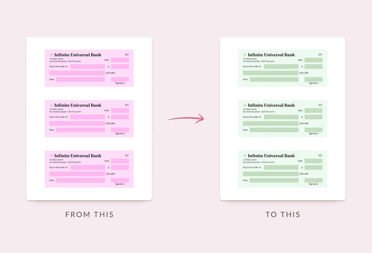 Ladystrategist Pastel Colors Manifestation Check Printable and Editable Canva Template instagram canva templates social media templates etsy free canva templates