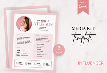 Ladystrategist Patricia Atkinson Media Kit Canva Template for Influencers instagram canva templates social media templates etsy free canva templates