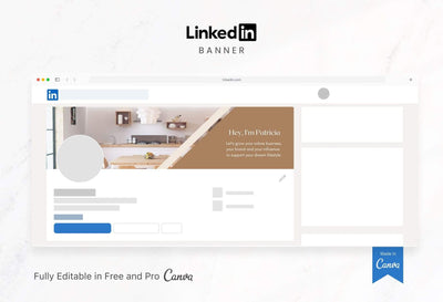 Ladystrategist Patricia Linked In Banner Canva Template instagram canva templates social media templates etsy free canva templates