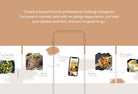 Ladystrategist Penelope Food and Nutrition 6-Page Carousel Canva Template instagram canva templates social media templates etsy free canva templates