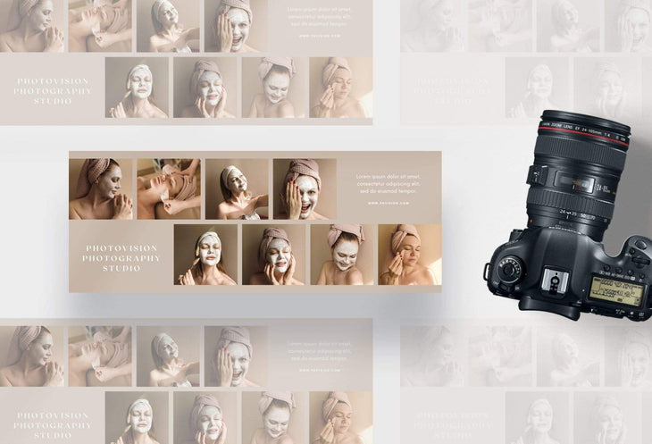 Ladystrategist Photovision Facebook Cover for Photographers - Editable Canva Template instagram canva templates social media templates etsy free canva templates