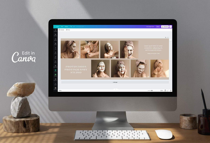 Ladystrategist Photovision Facebook Cover for Photographers - Editable Canva Template instagram canva templates social media templates etsy free canva templates