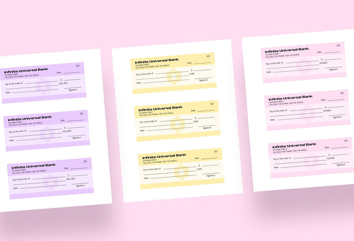 Ladystrategist Pink Lace Manifestation Check Printable and Editable Canva Template instagram canva templates social media templates etsy free canva templates