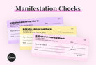 Ladystrategist Pink Lace Manifestation Check Printable and Editable Canva Template instagram canva templates social media templates etsy free canva templates