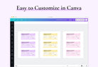 Ladystrategist Pink Lace Manifestation Check Printable and Editable Canva Template instagram canva templates social media templates etsy free canva templates
