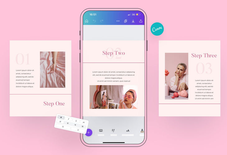 Ladystrategist Pinky Carousel Instagram Engagement Booster Canva Template instagram canva templates social media templates etsy free canva templates