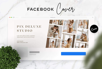 Ladystrategist Pix Facebook Cover for Photographers - Editable Canva Template instagram canva templates social media templates etsy free canva templates