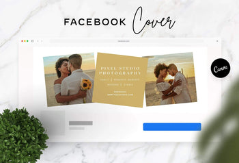 Ladystrategist Pixel Studio Facebook Cover for Photographers - Editable Canva Template instagram canva templates social media templates etsy free canva templates