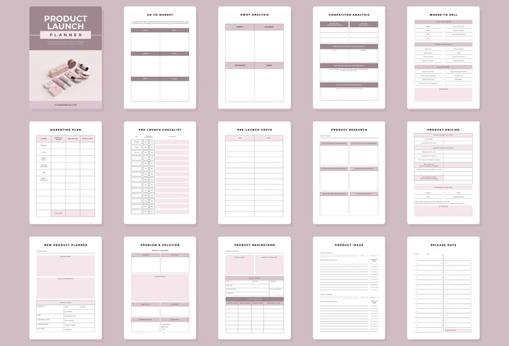 Ladystrategist Product Launch Planner Canva Template instagram canva templates social media templates etsy free canva templates