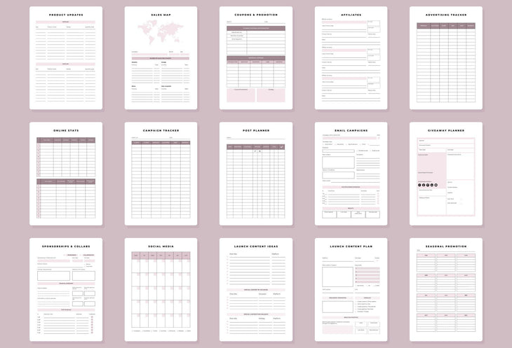 Ladystrategist Product Launch Planner Canva Template instagram canva templates social media templates etsy free canva templates