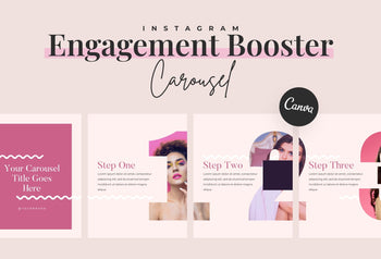 Ladystrategist Rainbow Carousel Instagram Engagement Booster Canva Template instagram canva templates social media templates etsy free canva templates