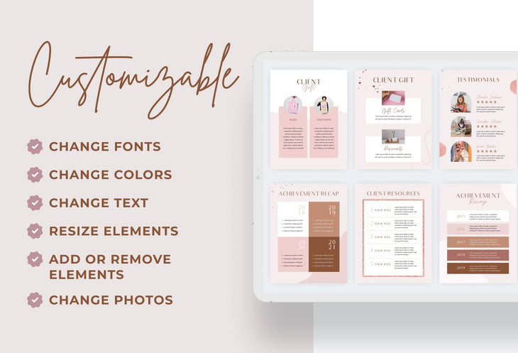 Ladystrategist Rose Gold Service Providers Bundle instagram canva templates social media templates etsy free canva templates