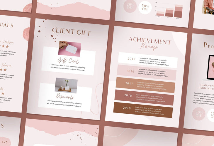Ladystrategist Rose Gold Service Providers Bundle instagram canva templates social media templates etsy free canva templates