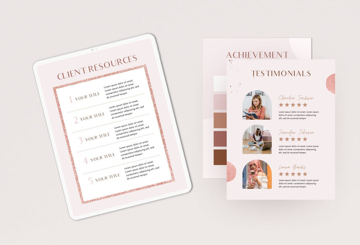 Ladystrategist Rose Gold Service Providers Bundle instagram canva templates social media templates etsy free canva templates