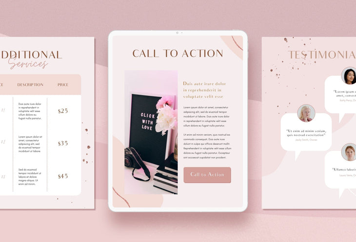 Ladystrategist Rose Gold Service Providers Bundle instagram canva templates social media templates etsy free canva templates