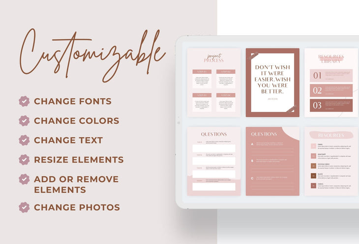 Ladystrategist Rose Gold Service Providers Bundle instagram canva templates social media templates etsy free canva templates