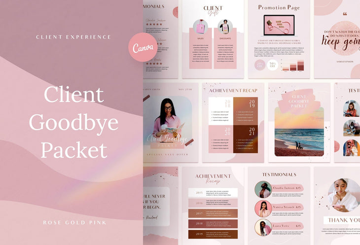 Ladystrategist Rose Gold Service Providers Bundle instagram canva templates social media templates etsy free canva templates