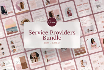 Ladystrategist Rose Gold Service Providers Bundle instagram canva templates social media templates etsy free canva templates