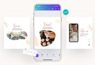Ladystrategist Sam Food and Nutrition 6-Page Carousel Canva Template instagram canva templates social media templates etsy free canva templates