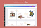 Ladystrategist Sam Food and Nutrition 6-Page Carousel Canva Template instagram canva templates social media templates etsy free canva templates