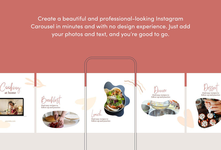 Ladystrategist Sam Food and Nutrition 6-Page Carousel Canva Template instagram canva templates social media templates etsy free canva templates