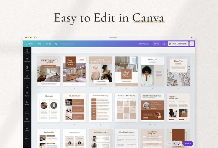 Ladystrategist Sand Service Providers Bundle instagram canva templates social media templates etsy free canva templates