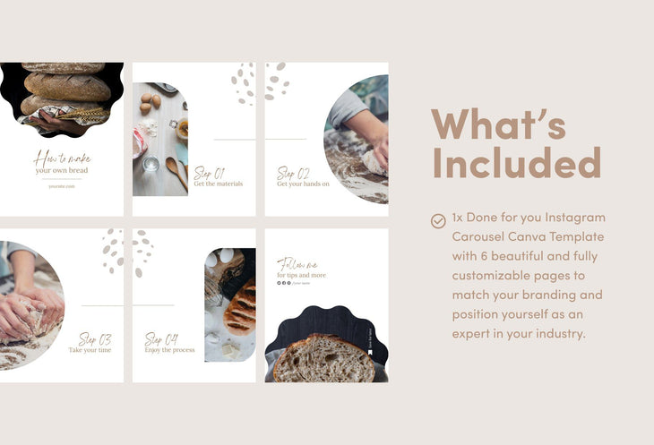 Ladystrategist Scarlett Food and Nutrition 6-Page Carousel Canva Template instagram canva templates social media templates etsy free canva templates