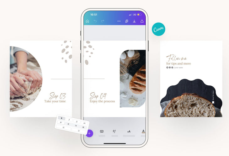 Ladystrategist Scarlett Food and Nutrition 6-Page Carousel Canva Template instagram canva templates social media templates etsy free canva templates