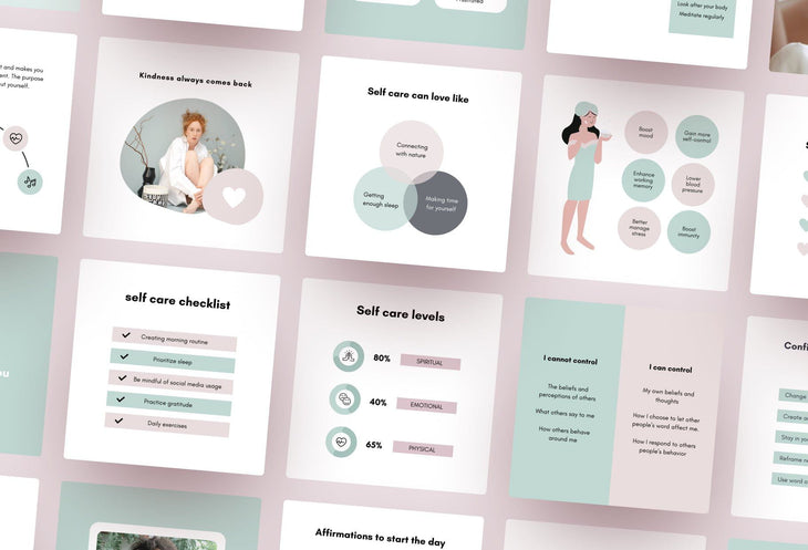 Ladystrategist Self Care Social Media Canva Templates instagram canva templates social media templates etsy free canva templates