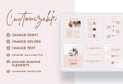 Ladystrategist Service and Pricing Guide Editable Canva Template - Rose Gold instagram canva templates social media templates etsy free canva templates