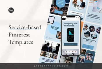 Ladystrategist Service Based Pinterest Template instagram canva templates social media templates etsy free canva templates