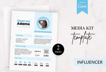 Ladystrategist Sharon Adams Media Kit Canva Template for Influencers instagram canva templates social media templates etsy free canva templates