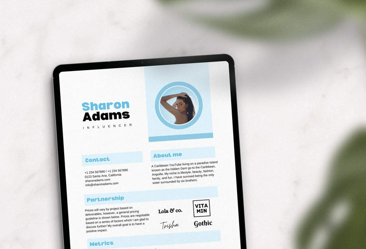 Ladystrategist Sharon Adams Media Kit Canva Template for Influencers instagram canva templates social media templates etsy free canva templates