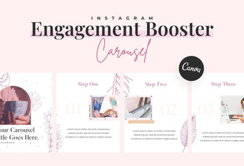 Ladystrategist Shiny Carousel Instagram Engagement Booster Canva Template instagram canva templates social media templates etsy free canva templates