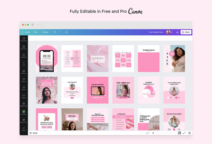 Ladystrategist Social Media Engagement Posts Canva Templates instagram canva templates social media templates etsy free canva templates