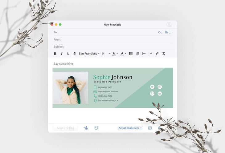 Ladystrategist Sophie Email Signature Template Editable Canva Template Rose Gold instagram canva templates social media templates etsy free canva templates