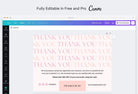 Ladystrategist Stephanie Printable Thank You Card Packaging Insert Note Canva Template instagram canva templates social media templates etsy free canva templates