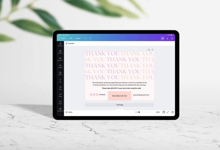Ladystrategist Stephanie Printable Thank You Card Packaging Insert Note Canva Template instagram canva templates social media templates etsy free canva templates