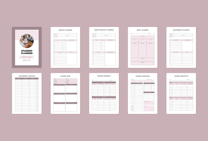 Ladystrategist Student Planner Canva Template instagram canva templates social media templates etsy free canva templates