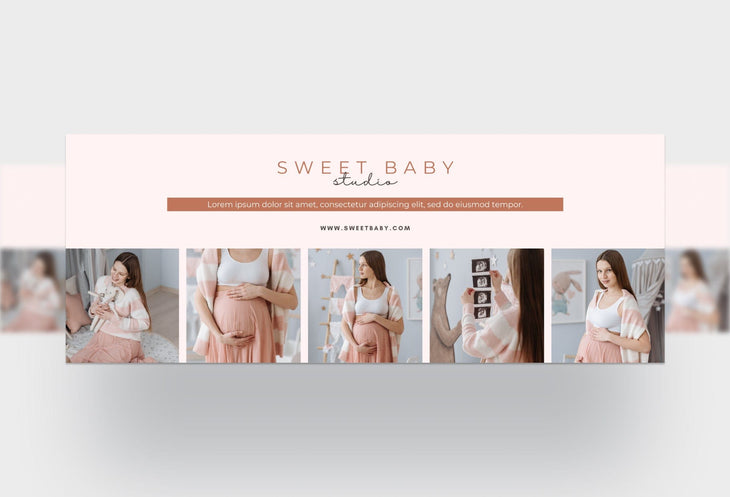 Ladystrategist Sweet Baby Studio Facebook Cover for Photographers Editable Canva Template instagram canva templates social media templates etsy free canva templates
