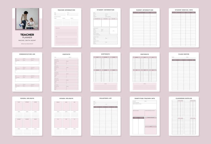 Ladystrategist Teacher Planner Canva Template instagram canva templates social media templates etsy free canva templates