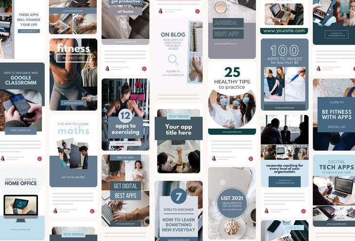 Ladystrategist Technology Pinterest Template instagram canva templates social media templates etsy free canva templates