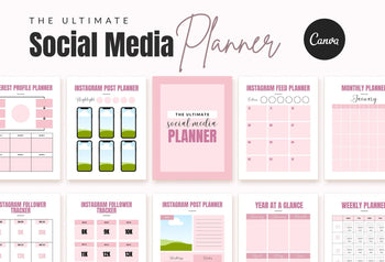 Ladystrategist The Ultimate Social Media Planner instagram canva templates social media templates etsy free canva templates